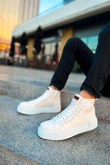 CH167 - GBT Blazer Erkek Bot BEYAZ / BEYAZ - chekich.com