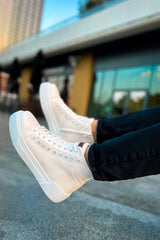 CH167 - GBT Blazer Erkek Bot BEYAZ / BEYAZ - chekich.com