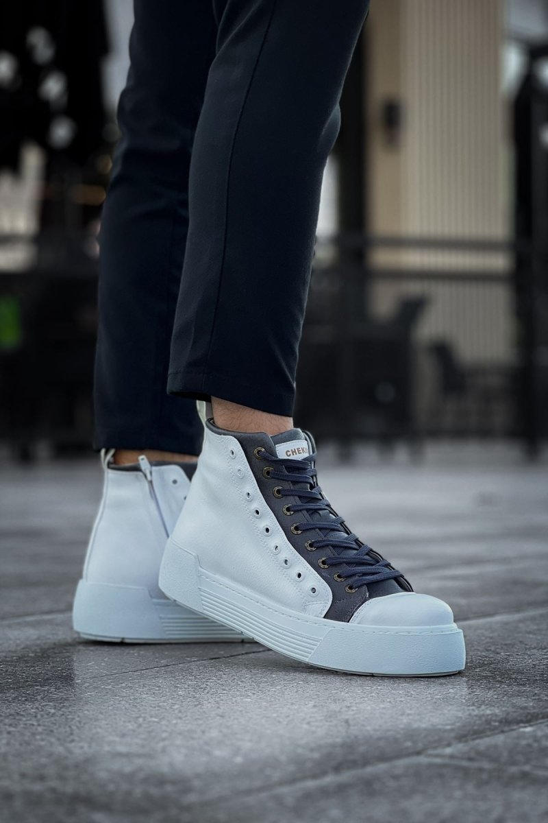 CH167 GBT Blazer Erkek Bot BEYAZ/ANTRASIT - chekich.com