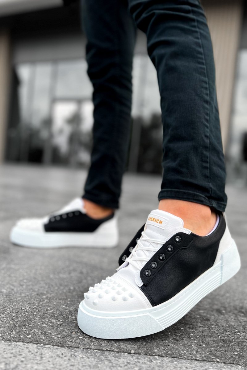 CH169 - CBT Thorn Men Sneaker White/Black - chekich.com