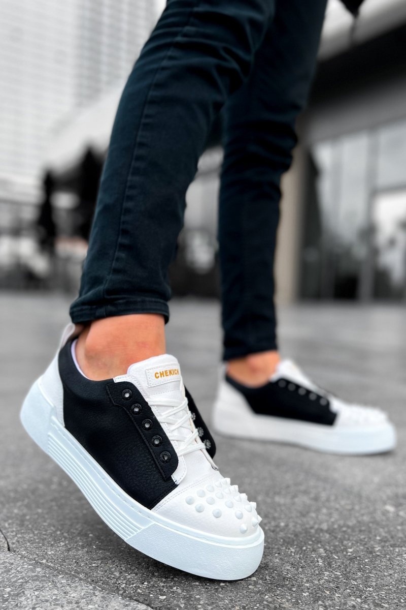 CH169 - CBT Thorn Men Sneaker White/Black - chekich.com
