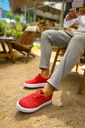 CH173 - CBT Velluto Men Sneaker Red - chekich.com