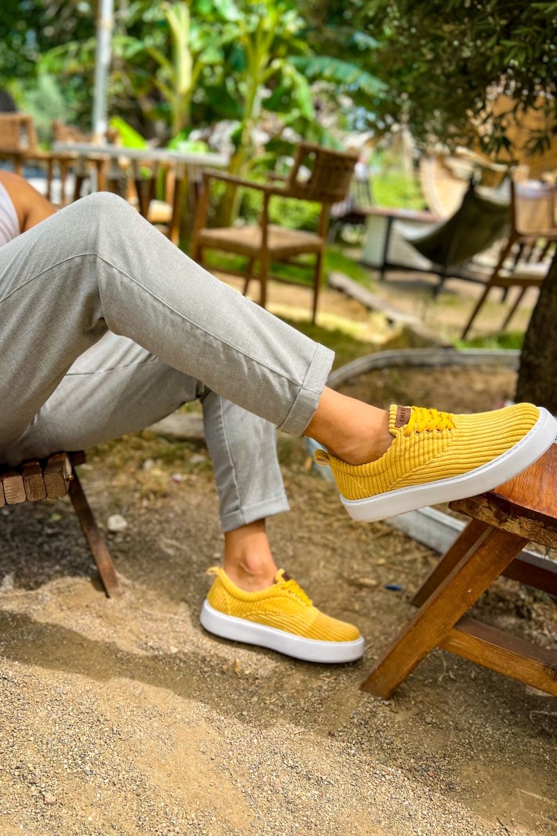 CH173 - CBT Velluto Men Sneaker Yellow - chekich.com