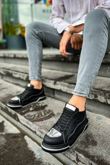 CH183 - CST Jet Setter Mirror Erkek Ayakkabı SIYAH/GUMUS - chekich.com