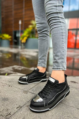 CH183 - CST Jet Setter Mirror Erkek Ayakkabı SIYAH/GUMUS - chekich.com