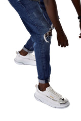 CH241 - CBT Signature Line Up Erkek Ayakkabı BEYAZ/GUMUS - chekich.com