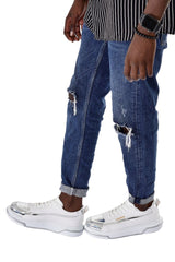 CH241 - CBT Signature Line Up Erkek Ayakkabı BEYAZ/GUMUS - chekich.com