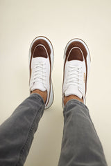 CH241 - CBT Signature Line Up Erkek Ayakkabı TABA/BEYAZ - chekich.com