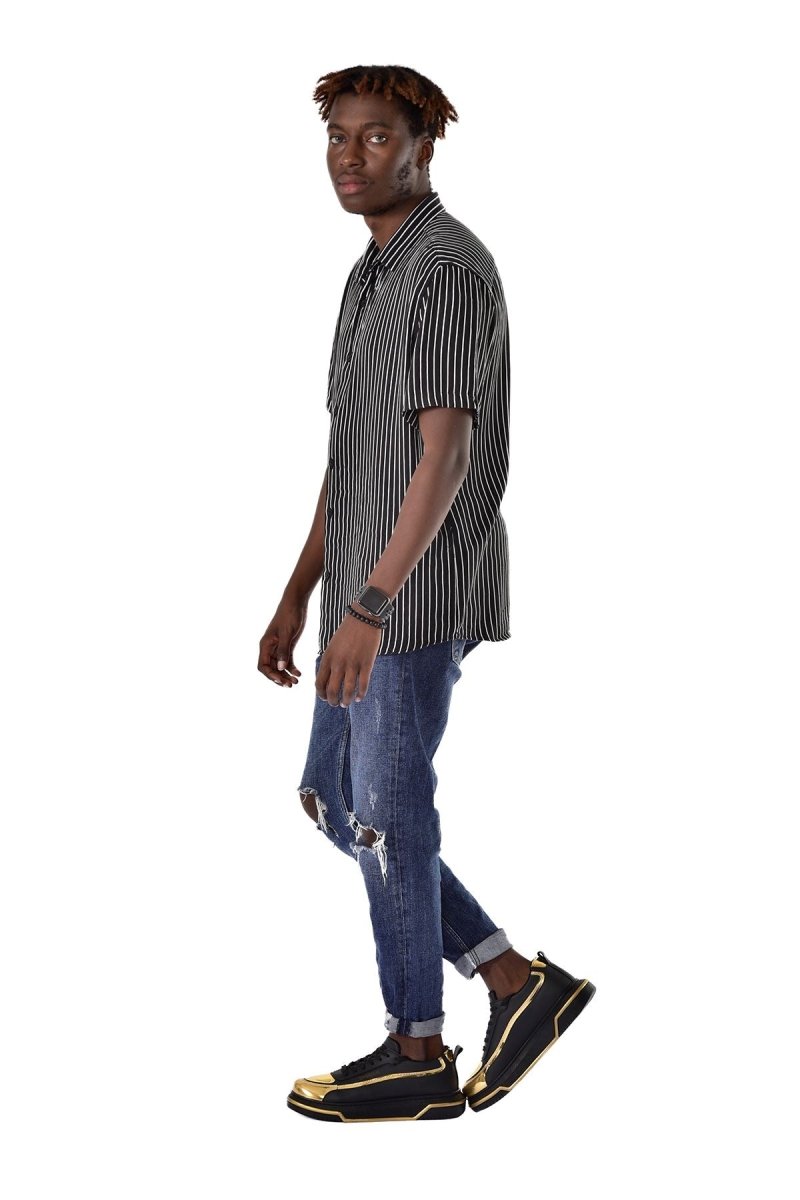 CH241 - CST Signature Line Up Men Sneaker Black/Gold - chekich.com