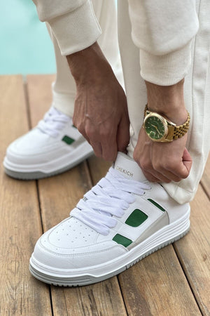 CH2410 - CBT Avax White/Green Men Sneaker - chekich.com