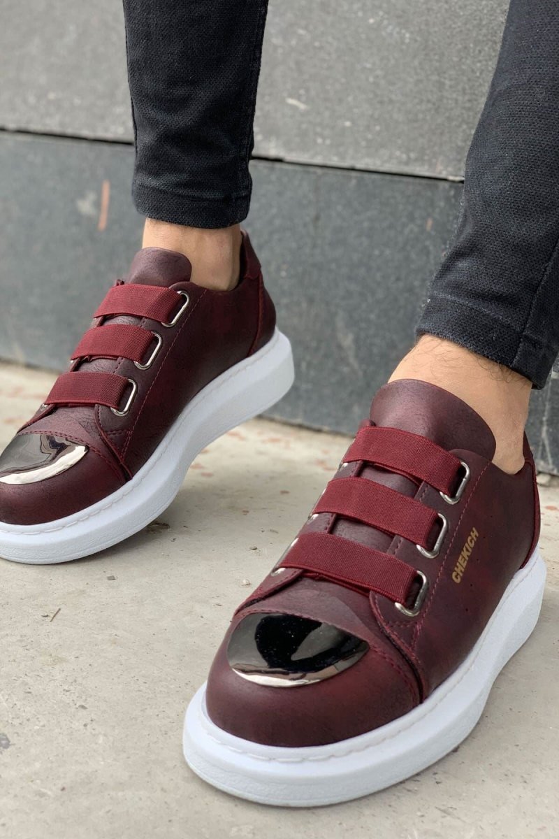 CH251 - CBT Mirror Erkek Ayakkabı BORDO - chekich.com