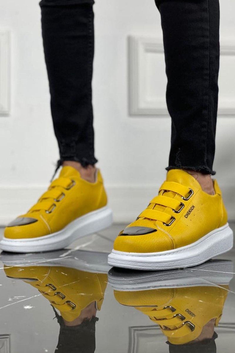 CH251 - CBT Mirror Men Sneaker Yellow - chekich.com