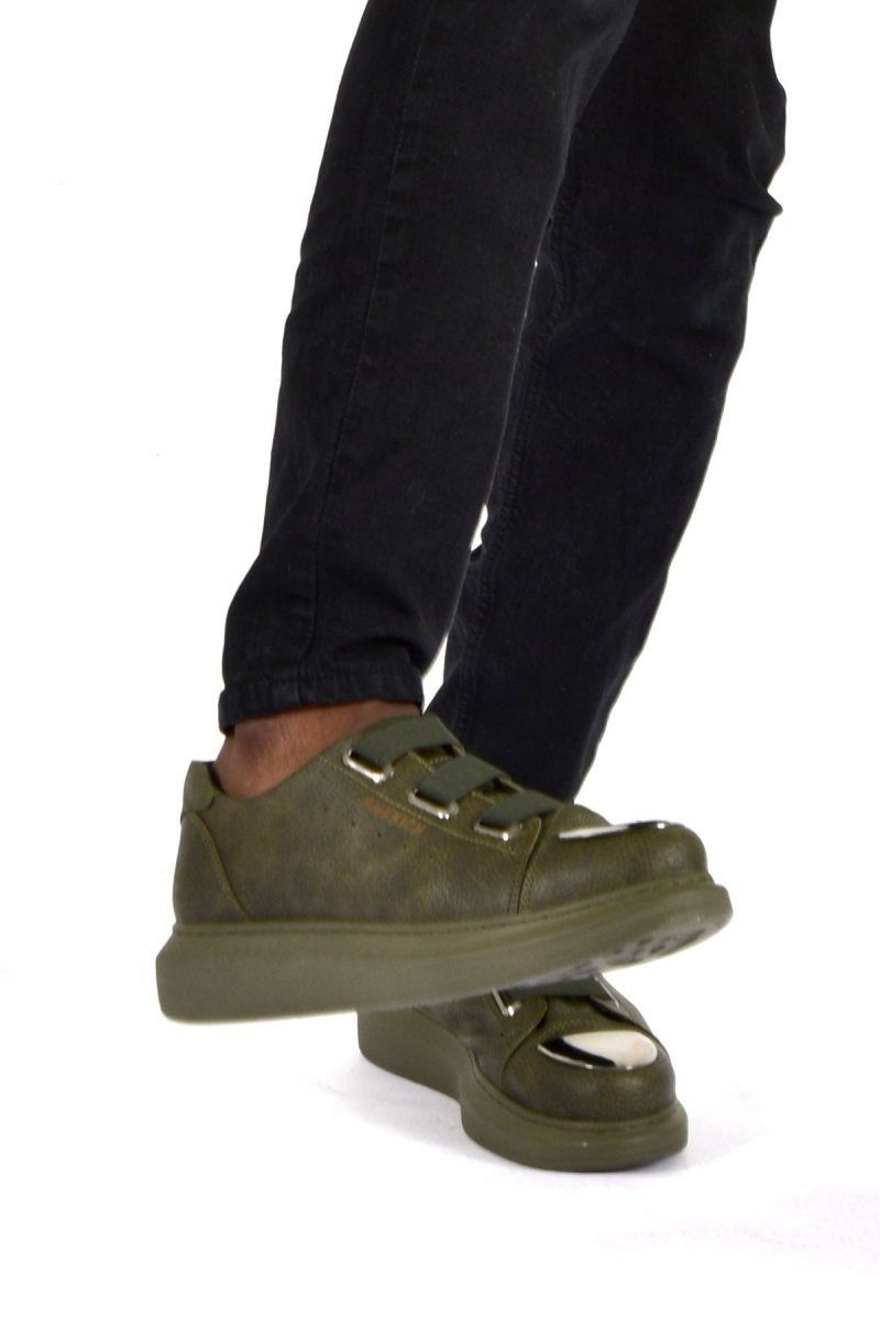 CH251 CRT Mirror Men Sneaker Khaki - chekich.com