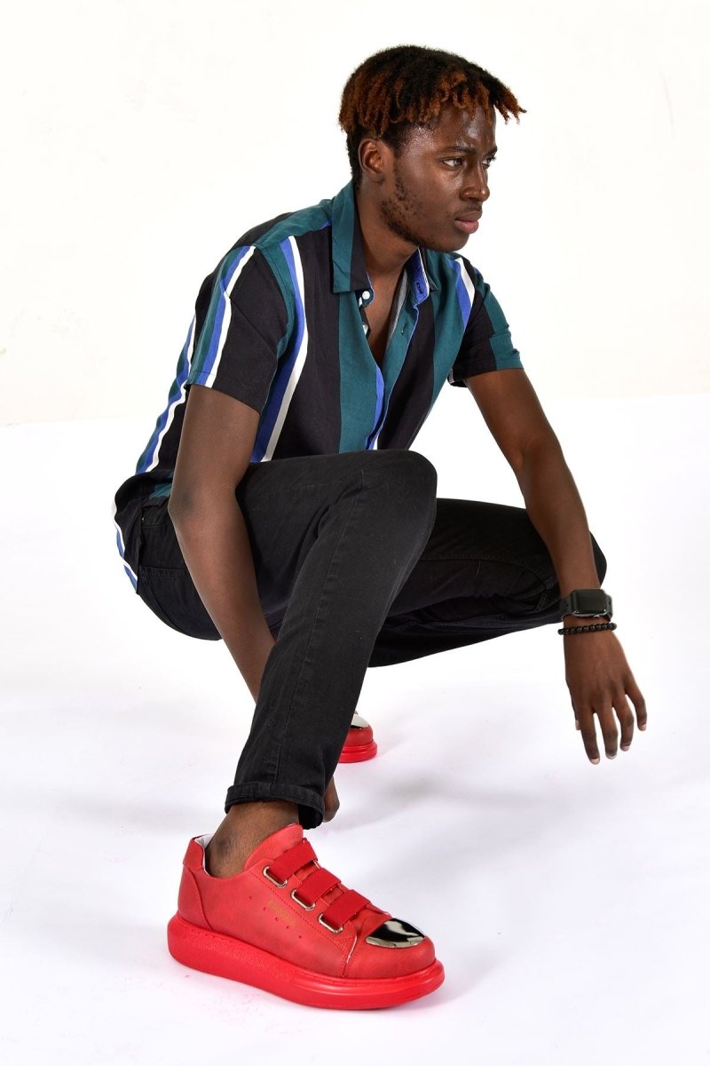 CH251 CRT Mirror Men Sneaker Red - chekich.com