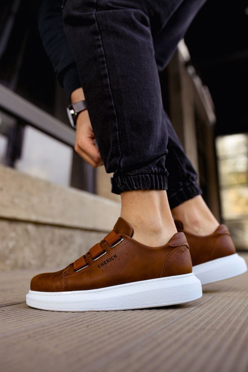 CH253 - CBT Mirror Non Men Sneaker Tan - chekich.com