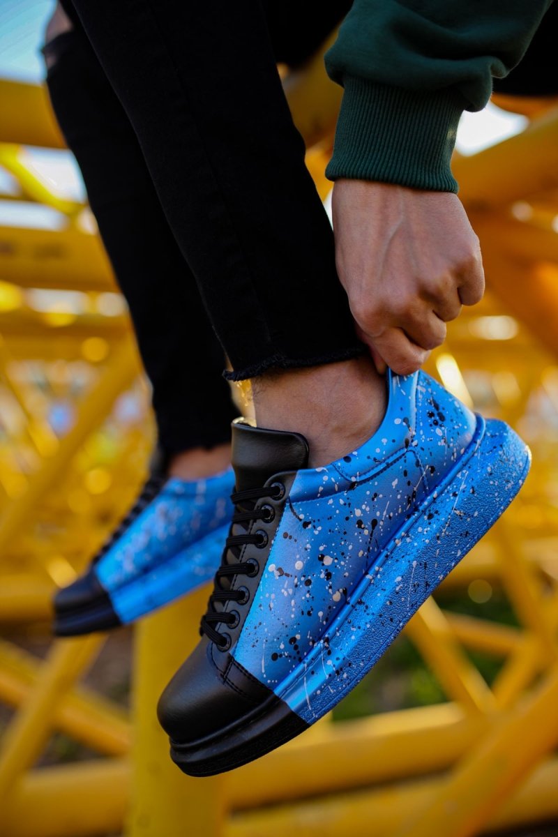 CH254 - CST Pittura Men Sneaker 478 Blue / Black PÜSKÜRTME - chekich.com