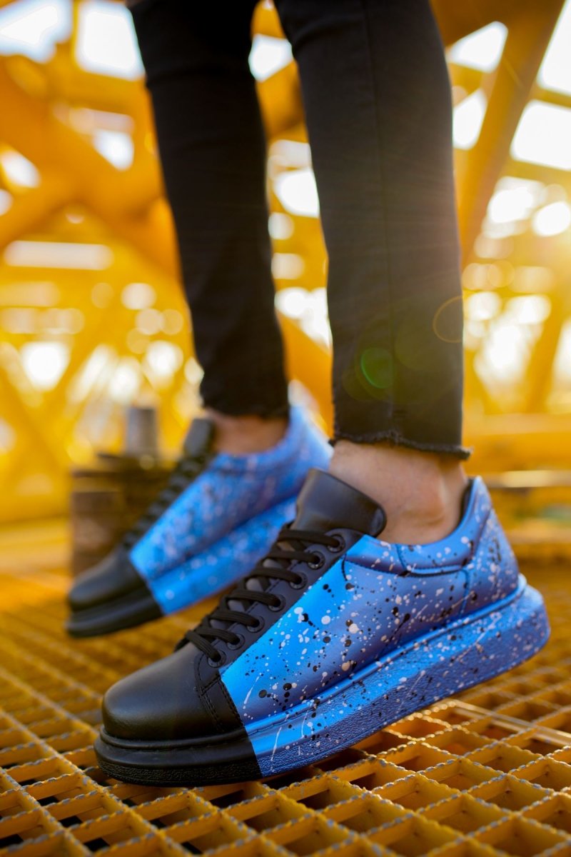 CH254 - CST Pittura Men Sneaker 478 Blue / Black PÜSKÜRTME - chekich.com