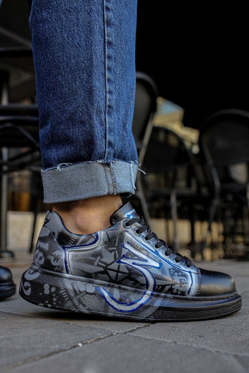 CH254 - CST Pittura Men Sneaker 480 Blue / White GRAFITI - chekich.com