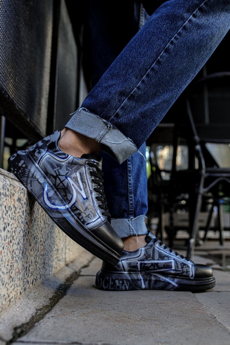 CH254 - CST Pittura Men Sneaker 480 Blue / White GRAFITI - chekich.com
