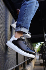 CH256 - CBT Estrella Erkek Ayakkabı SIYAH/BEYAZ - chekich.com