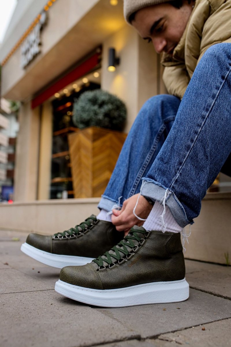 CH258 - CBT Roma Men's Boots Khaki - chekich.com