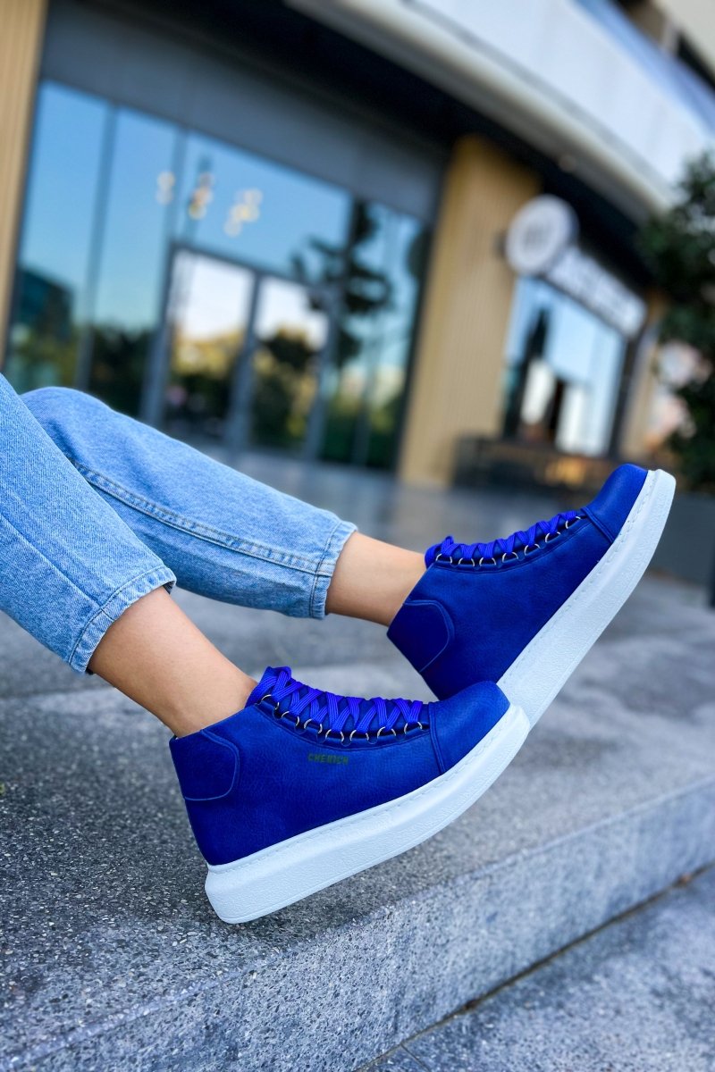 CH258 - CBT Roma Men's Boots Sax Blue - chekich.com