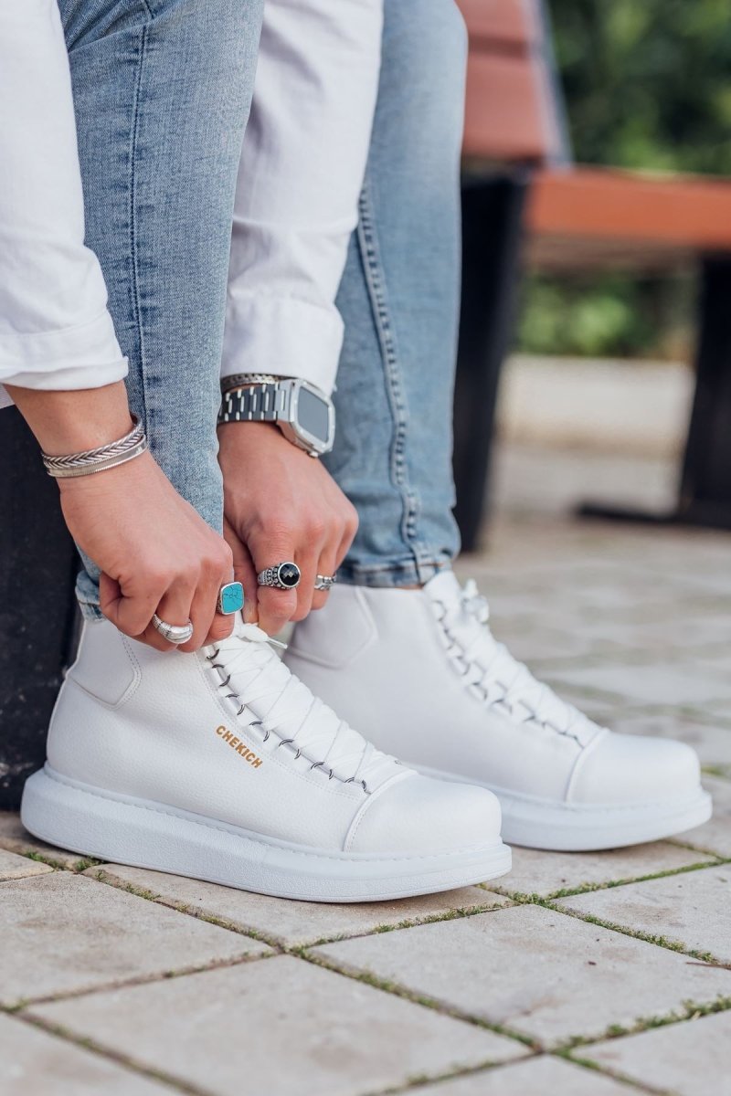 CH258 - CBT Roma Men's Boots White - chekich.com