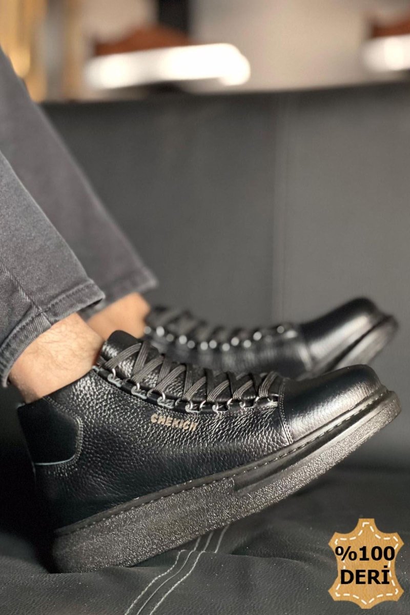CH258 - CST Roma Deri Men's Boots Black - chekich.com