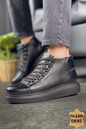 CH258 - CST Roma Deri Men's Boots Black - chekich.com