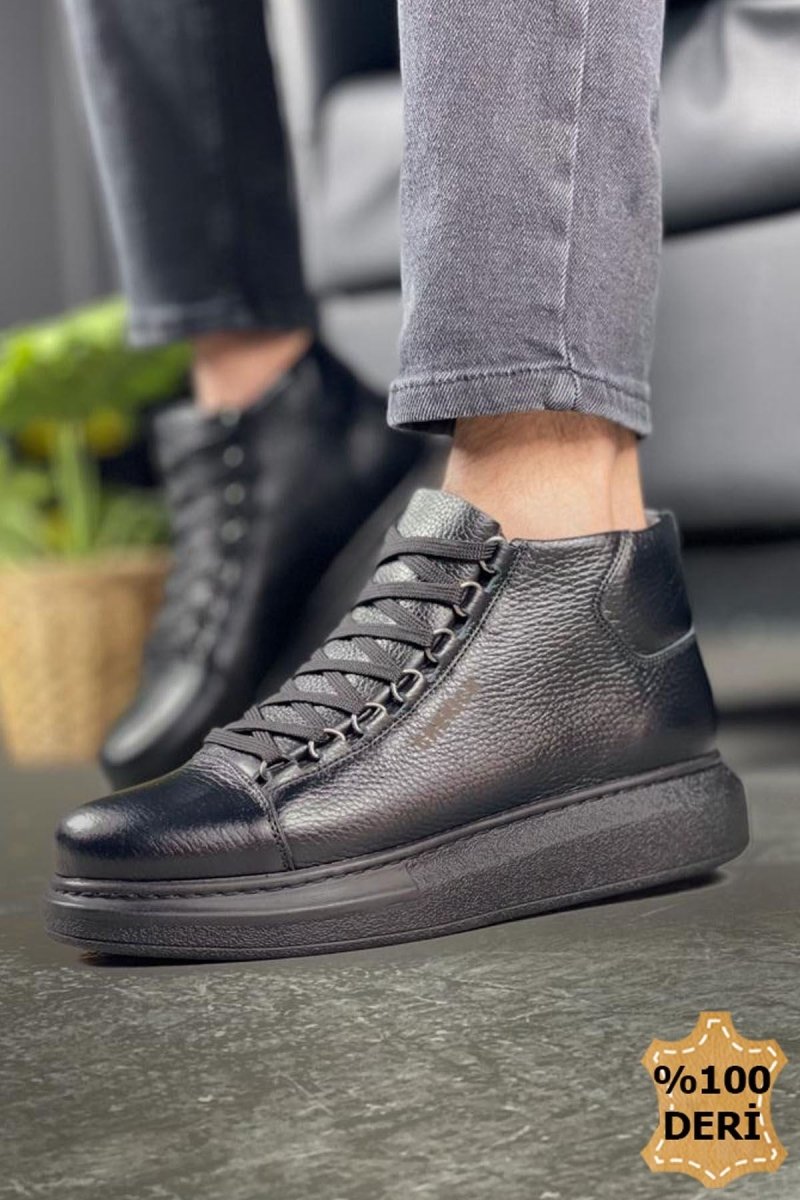 CH258 - CST Roma Deri Men's Boots Black - chekich.com