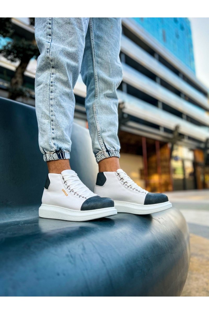 CH258 - GBT Roma Colourful Erkek Bot BEYAZ/ANTRASIT - chekich.com