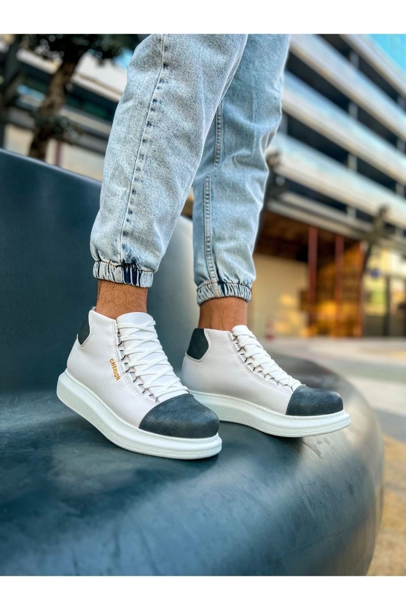 CH258 - GBT Roma Colourful Men's Boots White/Grey – chekich.com