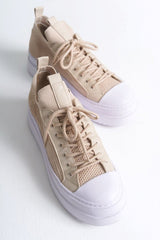 CH2601 - Triko Erkek Ayakkabı BEJ - chekich.com