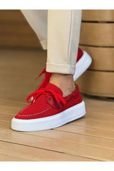 CH2602 - Triko Erkek Ayakkabı KIRMIZI - chekich.com