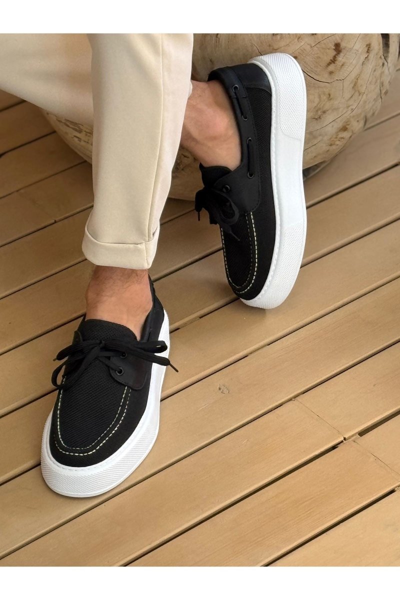 CH2602 - Triko Erkek Ayakkabı SIYAH - chekich.com