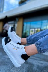 CH267 - GBT Roma Mirror Erkek Bot BEYAZ/SIYAH - chekich.com