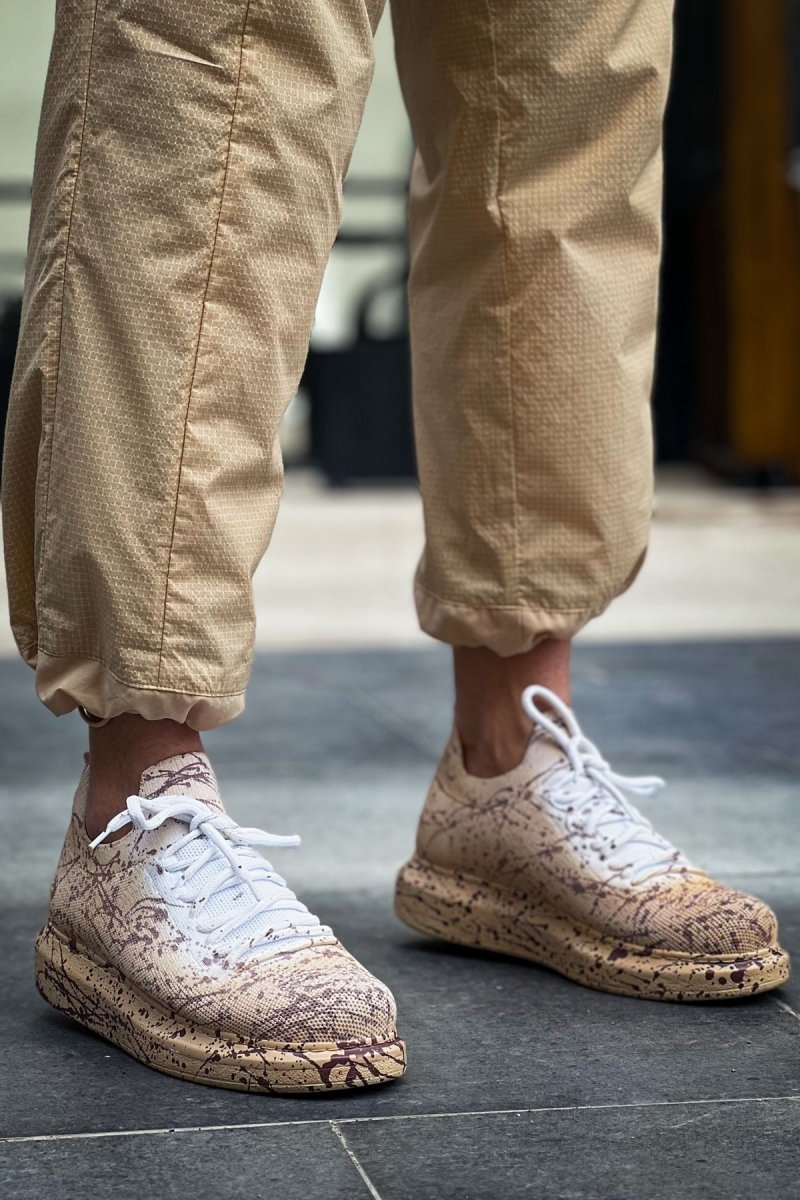 CH307 Renkli Tricot Erkek Ayakkabı Kum Splush - chekich.com