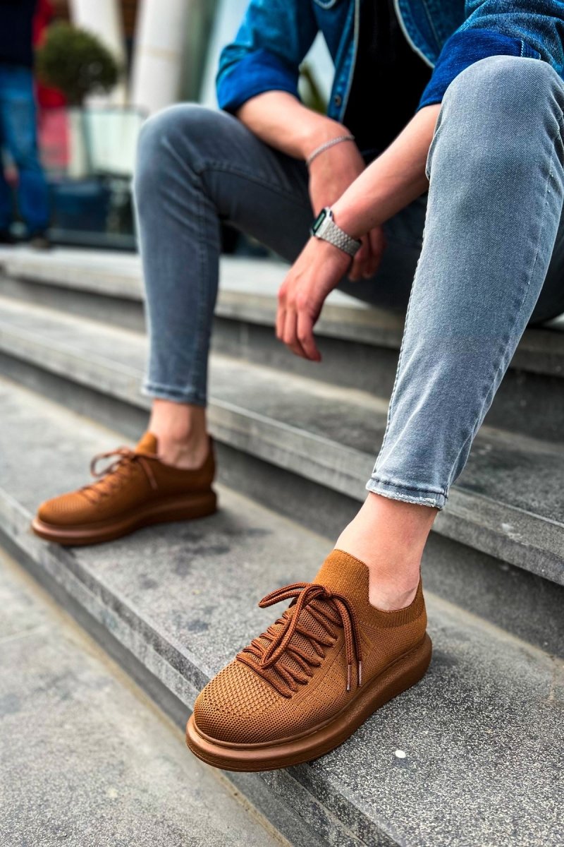 CH307 - RT Tricot Erkek Ayakkabı KAHVE - chekich.com