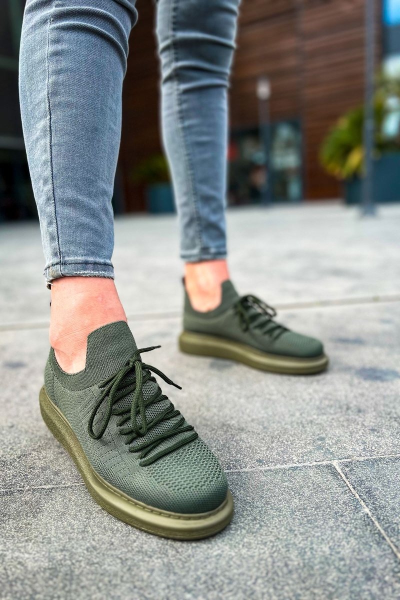 CH307 RT Tricot Men Sneaker Khaki - chekich.com