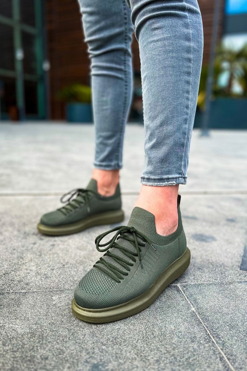 CH307 RT Tricot Men Sneaker Khaki - chekich.com