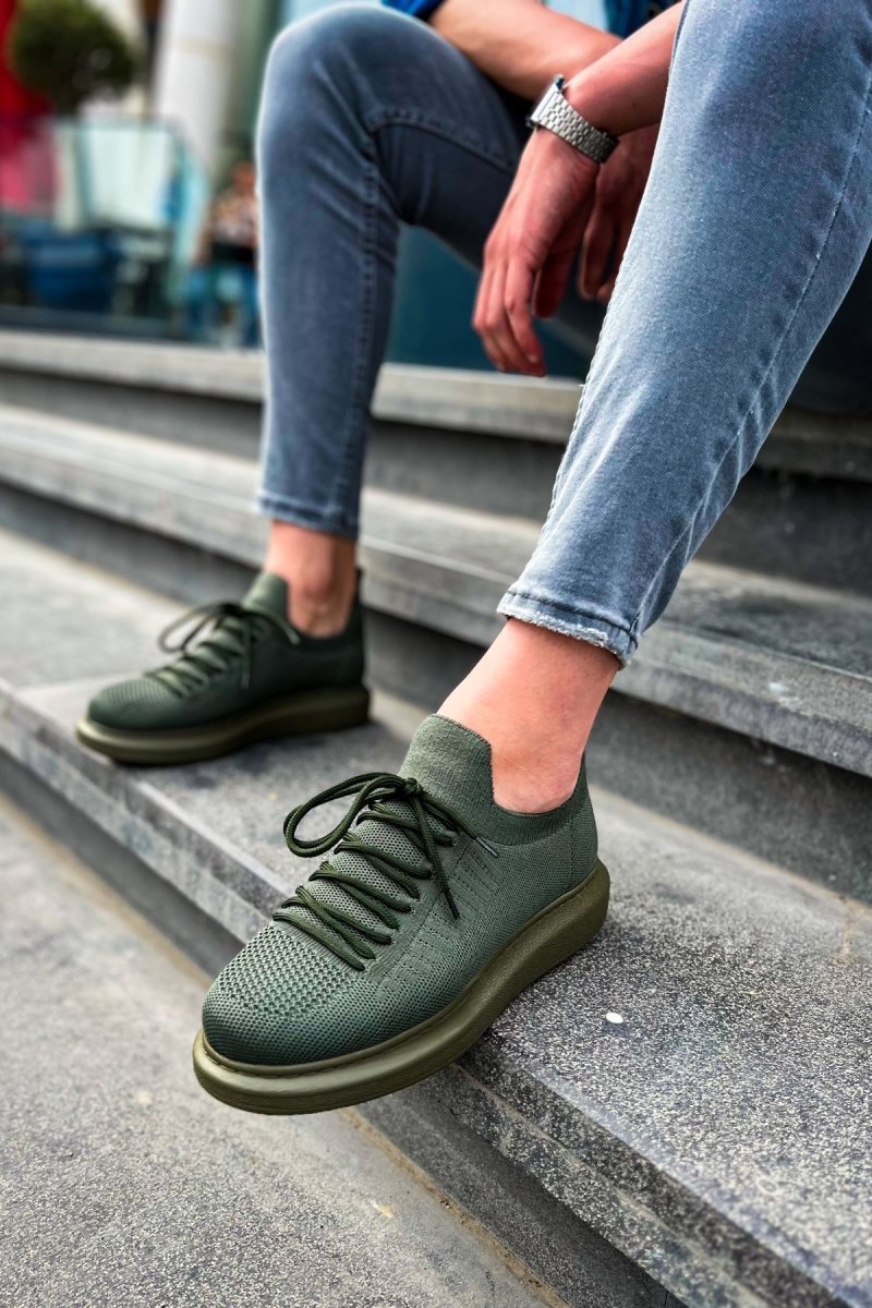 CH307 RT Tricot Men Sneaker Khaki - chekich.com