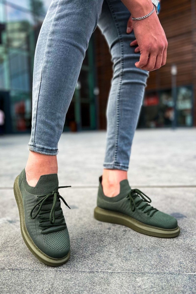 CH307 RT Tricot Men Sneaker Khaki - chekich.com
