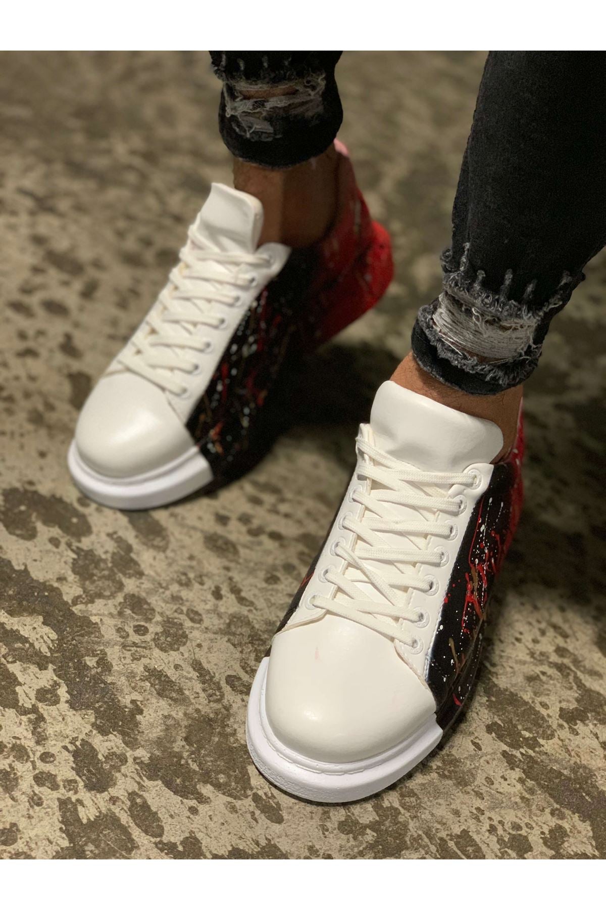 CH254 - CBT Pittura Men Sneaker 415 Black / Red PÜSKÜRTME