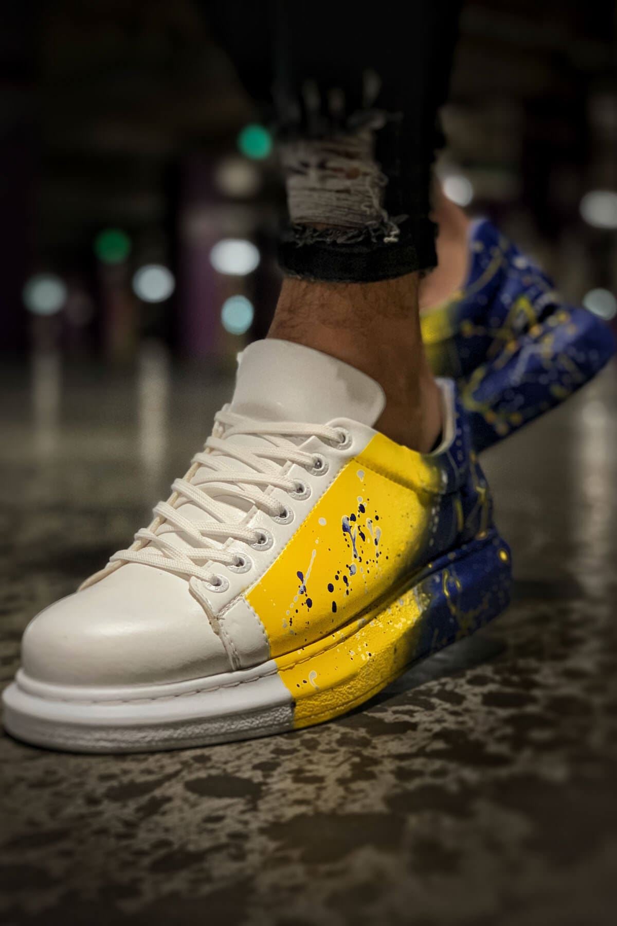 CH254 - CBT Pittura Men Sneaker 408 P Yellow / Navy Blue