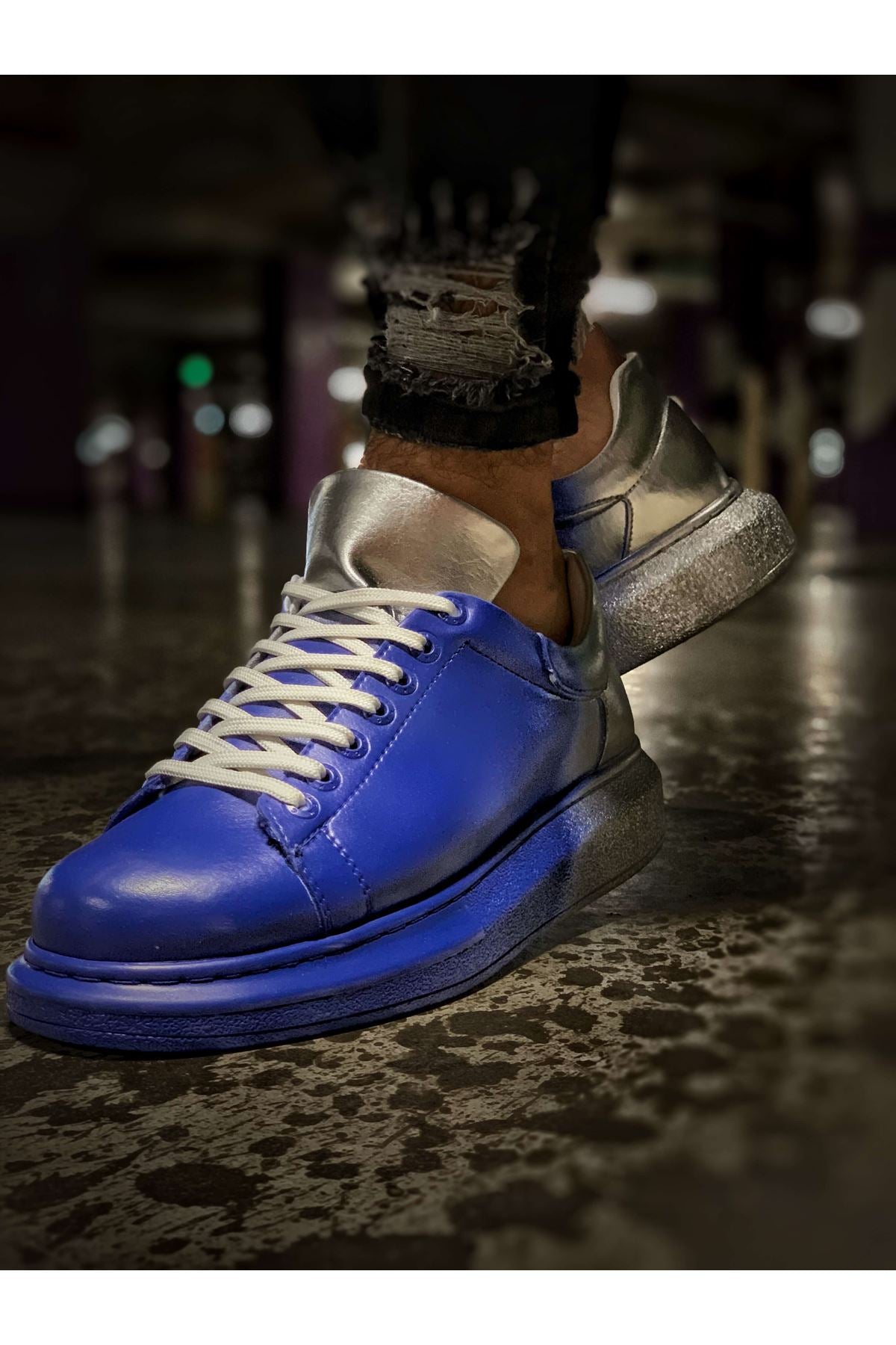 CH254 CBT Pittura Herren Sneaker 412 Blau / GÜMÜS