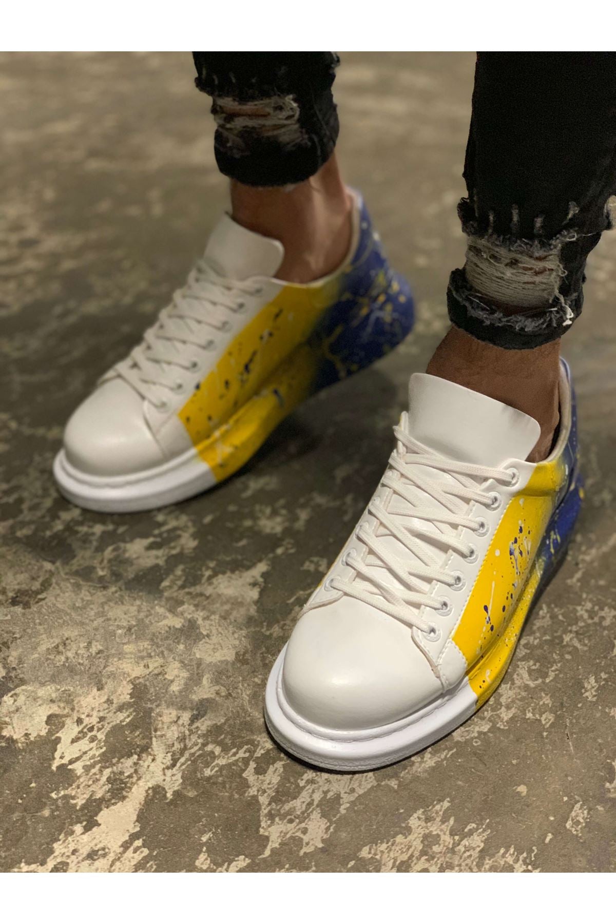 CH254 - CBT Pittura Men Sneaker 408 P Yellow / Navy Blue