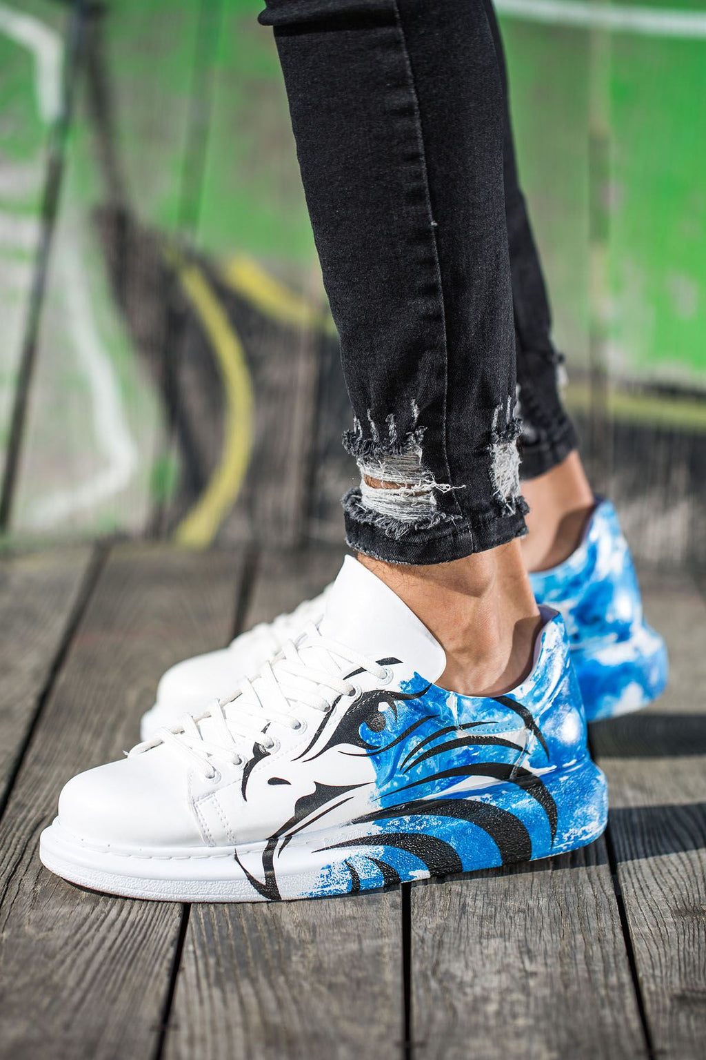 CH254 - CBT Pittura Men Sneaker 424 Blue SAHIN