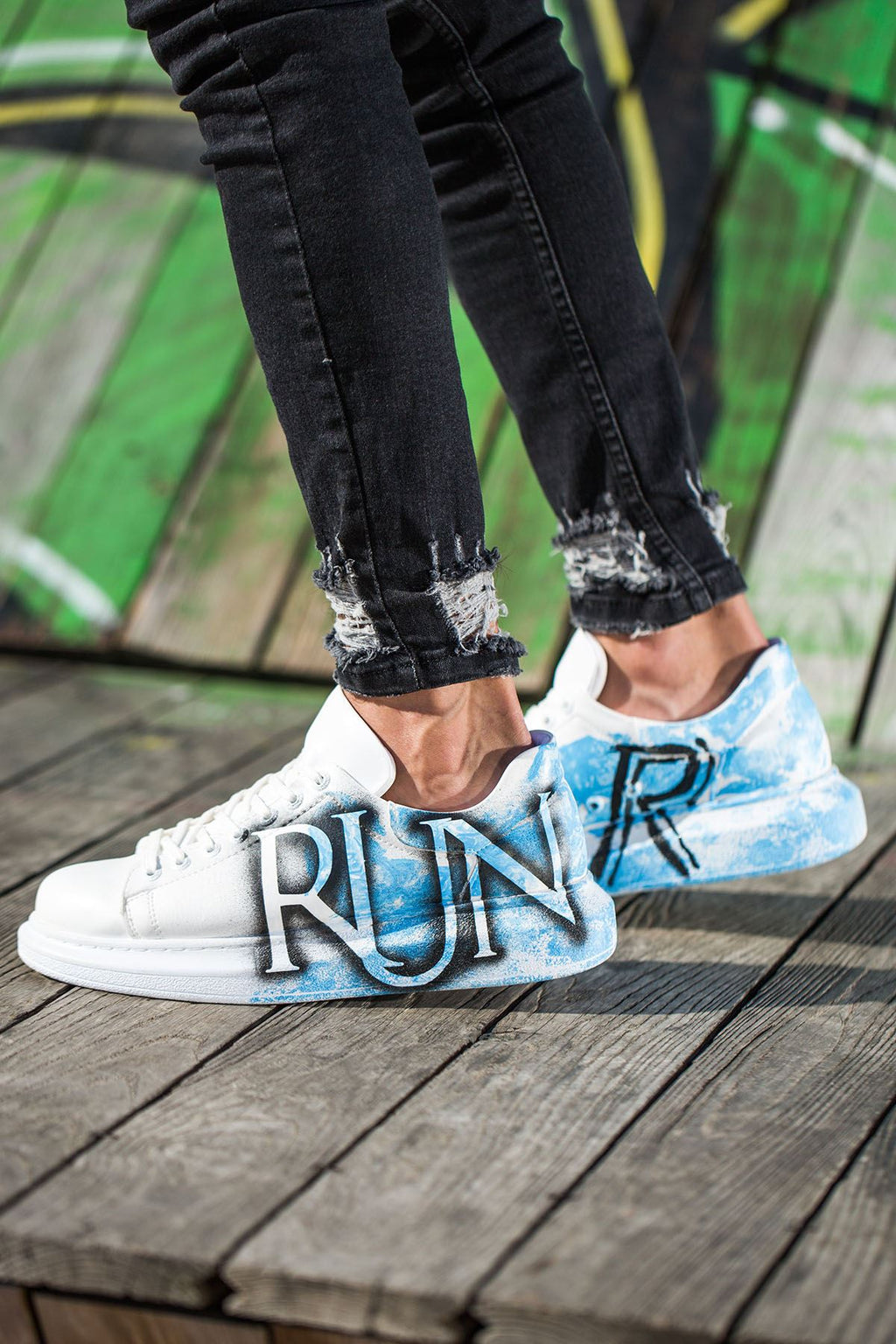 CH254 CBT Pittura Herren Sneaker 418 Blau RUN