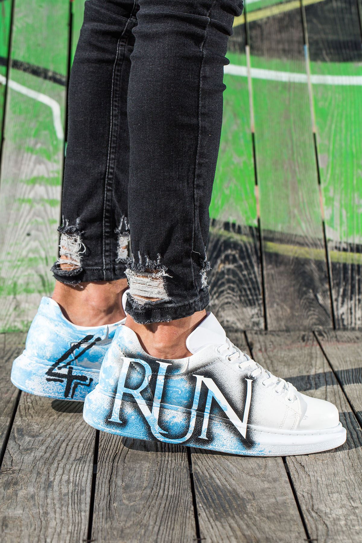 CH254 CBT Pittura Herren Sneaker 418 Blau RUN