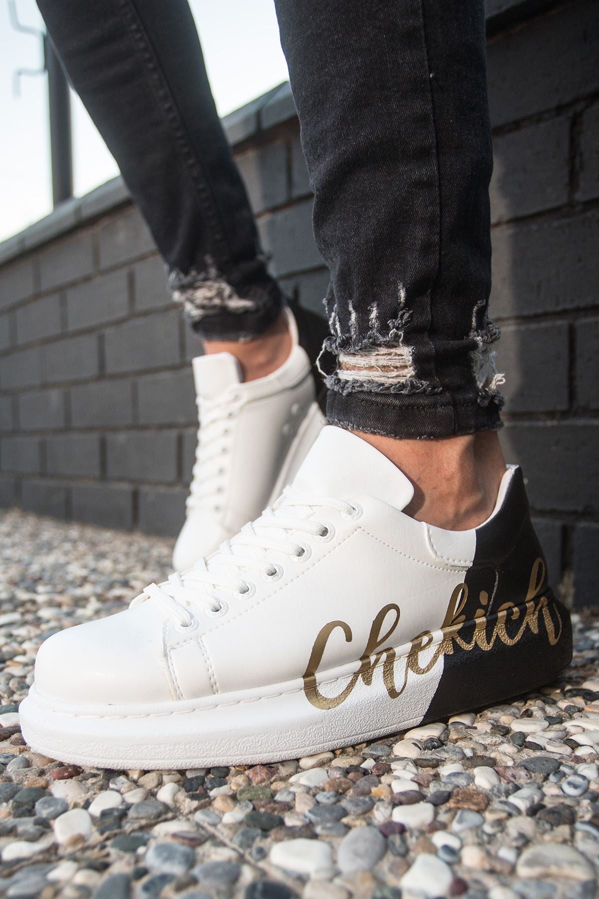 CH254 CBT Pittura Herren Sneaker 426 Weiß-Schwarz CHEKICH